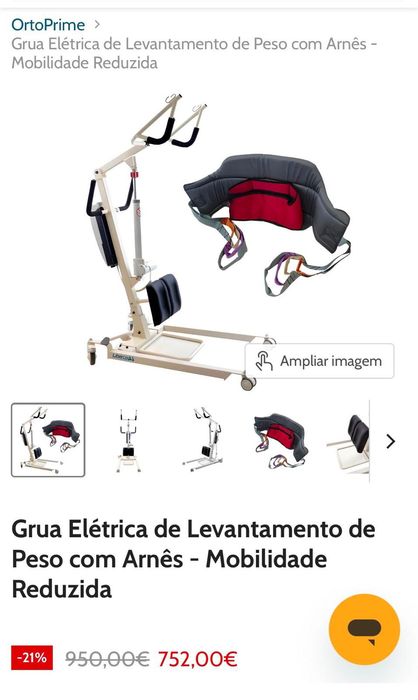 Grua /elevador de pessoas acamados