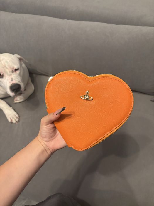 Vivienne Westwood Orange New Heart Bag