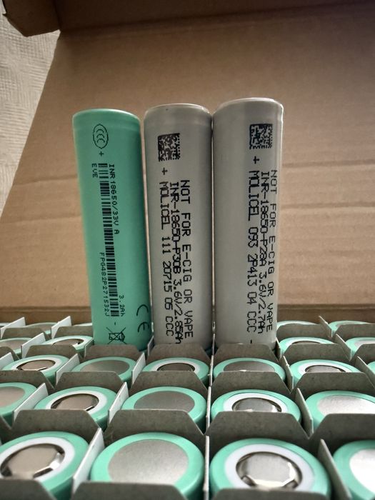 Високотокові та високоємнісні елементи Li-Ion Molicel Eve