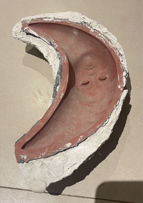 Lua decorativa em gesso com molde em silicone