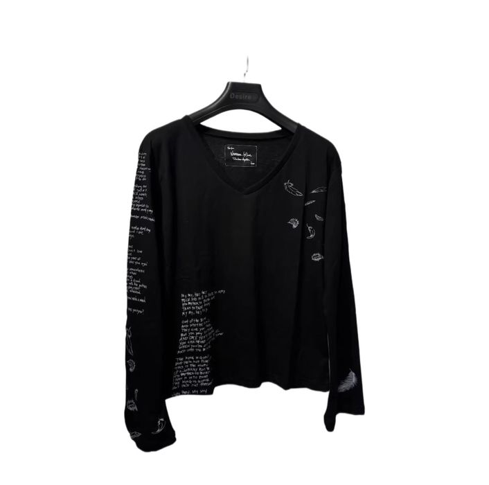Архивный лонг от Number Nine SS08 Bird Feather Sleeve Shirt