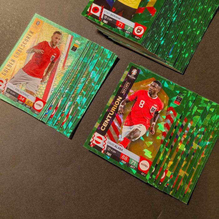 Lote Cartas Paralelas Verdes Topps Euro 2024
