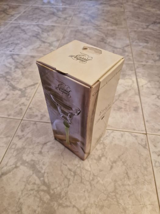 Castiçal com pé verde Cristal D'arques