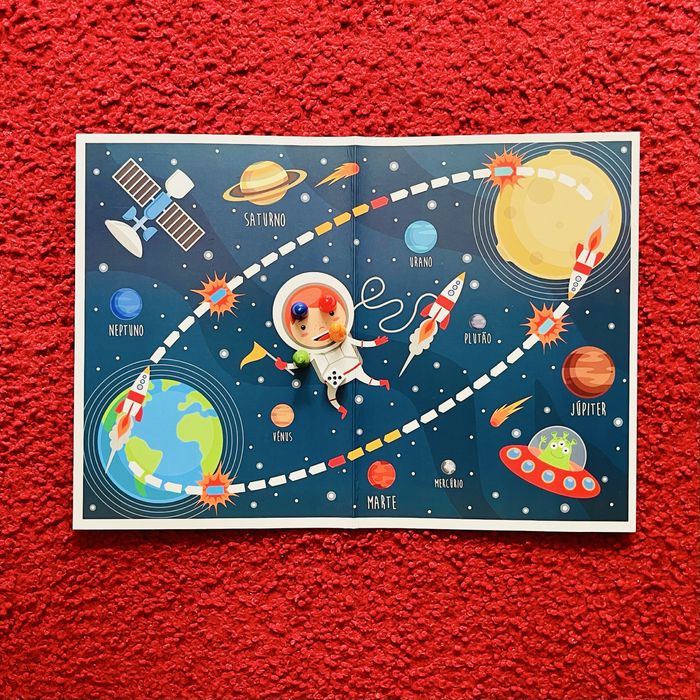 Jogo Infantil 2 em 1: Jogo do Ganso + Viagem ao Espaço (Novo)