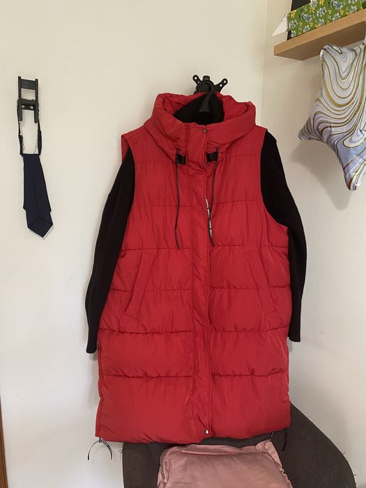 Жилетка  пуховик удлиненная большой размер