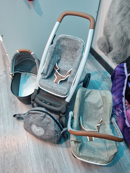 Wózek dla lalek quinni smoby plus nosidło i torba