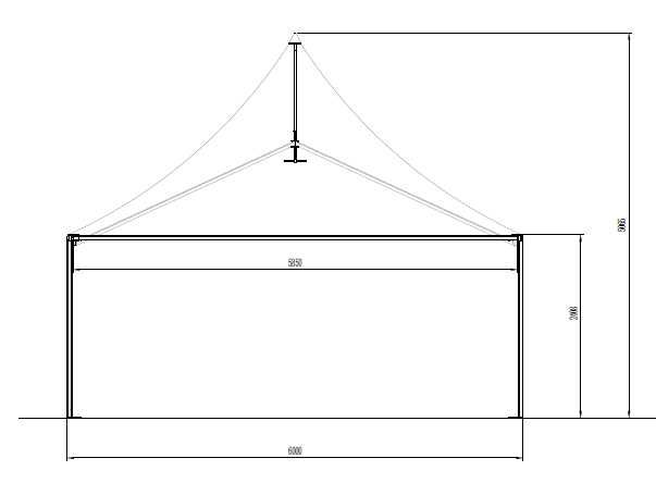 Tenda para Eventos mod. PAGODA - 6mx6m