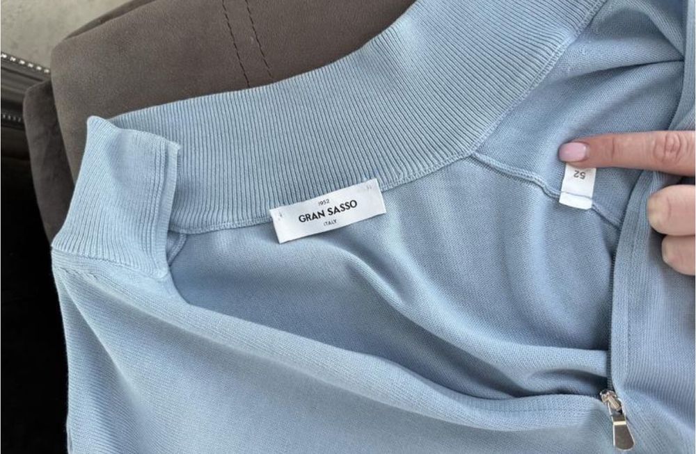Чоловічий светр кардиган на замку gran sasso