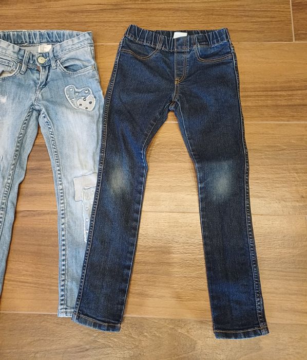 2 pary jeansów H&M dla dziewczynki 110