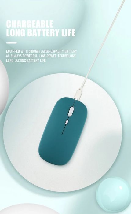 Rato wireless bluetooth, recarregável. Design ultrafino e elegante.