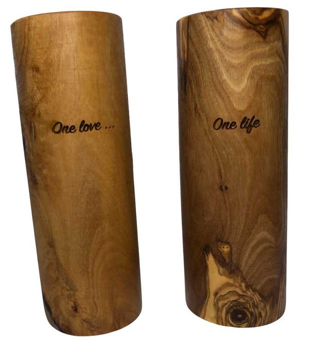 Prezent Na Walentynki Świecznik Na Tealight Drewno Oliwne One Love