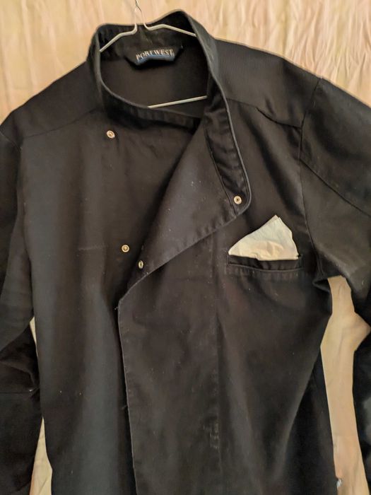 Oddychająca bluza kucharska PROWEST czarna