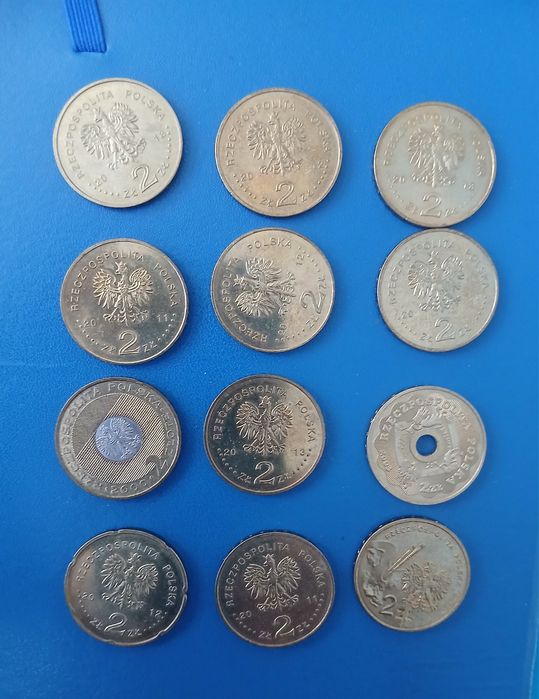 12 monety 2 zł okolicznościowe Gdynia Kuter 2000 lat Ułan Poniatowski