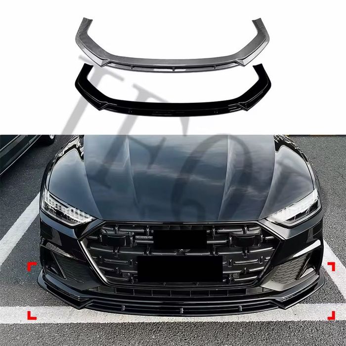 Губа Audi A7 C8 юбка бампера ауди обвес накладка на передний бампер