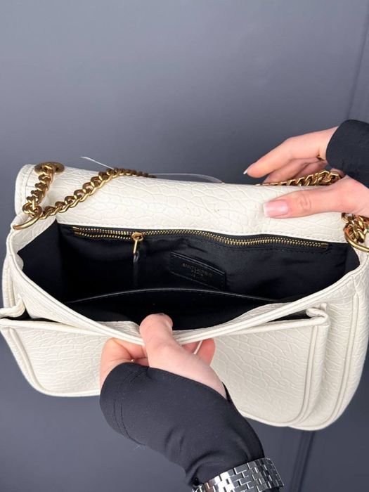 Yves Saint Laurent Niki Bag Milk/Gold | Стильна люкс сумка YSL