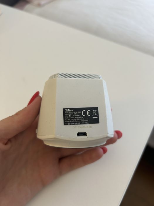 Coluna Qilive + caixa + cabo de carregamento