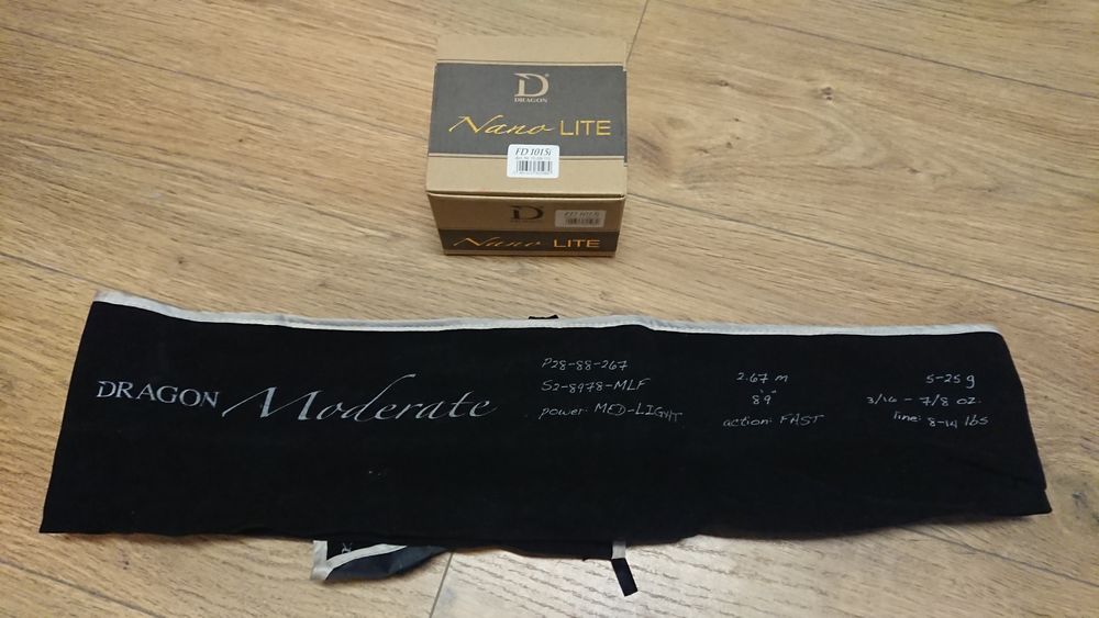 Wędka Dragon Moderate2,67m c.w.5-25g + Kołowrotek Nano Lite XT60C 1015