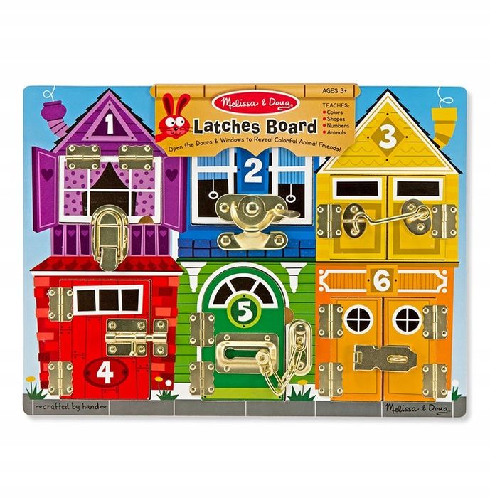 Tablica Melissa And Doug 13785 Drewniania Zamki Tablica Manipulacyjna