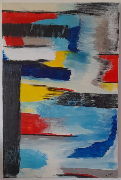 Quadro Tela com tinta acrílica 40x60cm