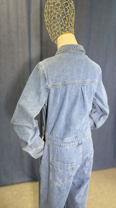 Стильний класичний джинсовий комбінезон, довжина 147 см