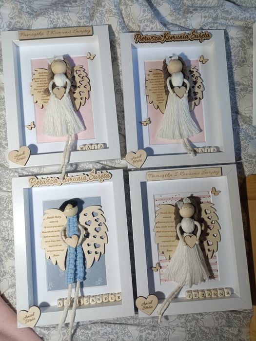 Ramka Anioł Stróż pamiątka podziękowanie prezent komunia chrzest