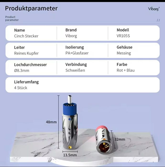 Viborg VR105S розьєми RCA