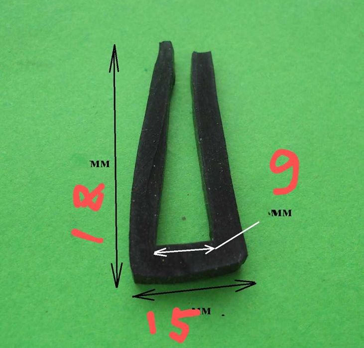 Прокладка профиль П - образный 18*15*9 мм резина МБС  для масл.  выкл.