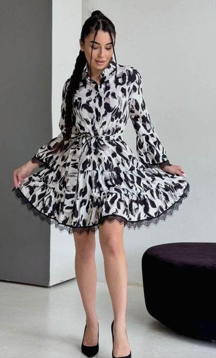 Платье леопард новое