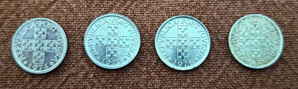 Portugal/República - 4 moedas de 10 centavos em Alumínio
