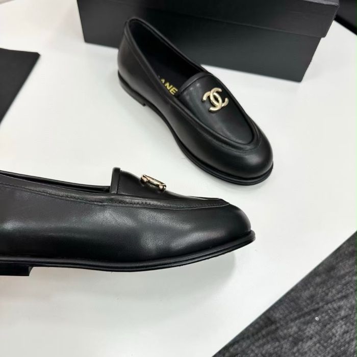 Mokasyny Chanel Black Leather
