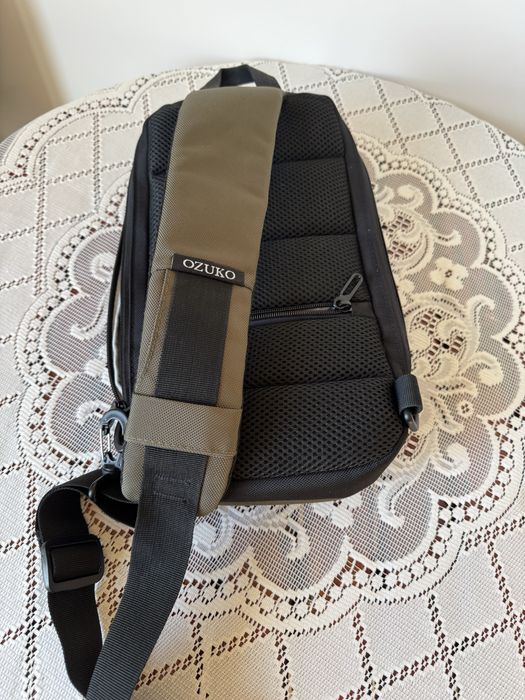 Plecak na ramię Ozuko kolor khaki zabezpieczenia podczas podróży