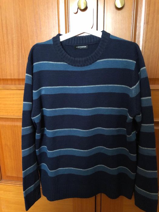 Camisola homem gola redonda