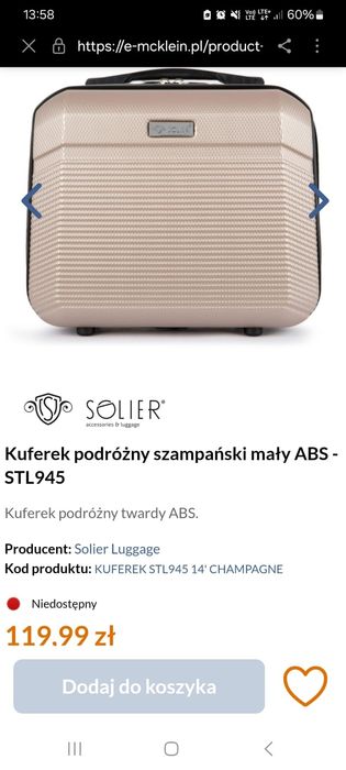 Kuferek na kosmetyki Solier