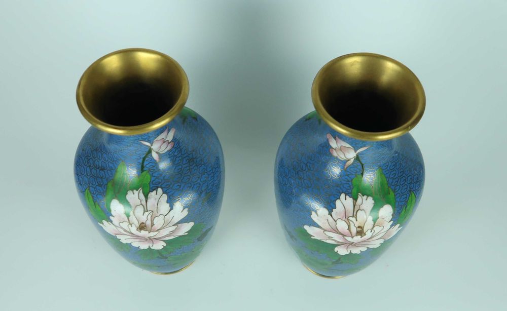 Par de jarras Cloisonné China - 21 cm