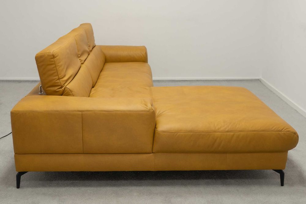 NAROŻNIK PIEDROO Musztardowy rozkładany 303x191cm BGM24.pl B 9819 -50%