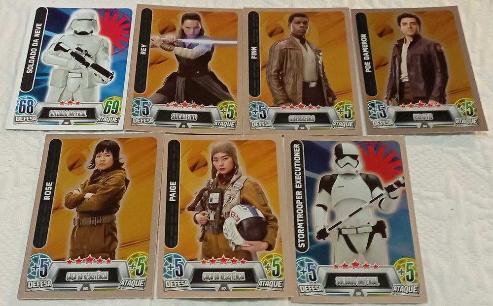 66 trading cards star wars - force attax (topps)