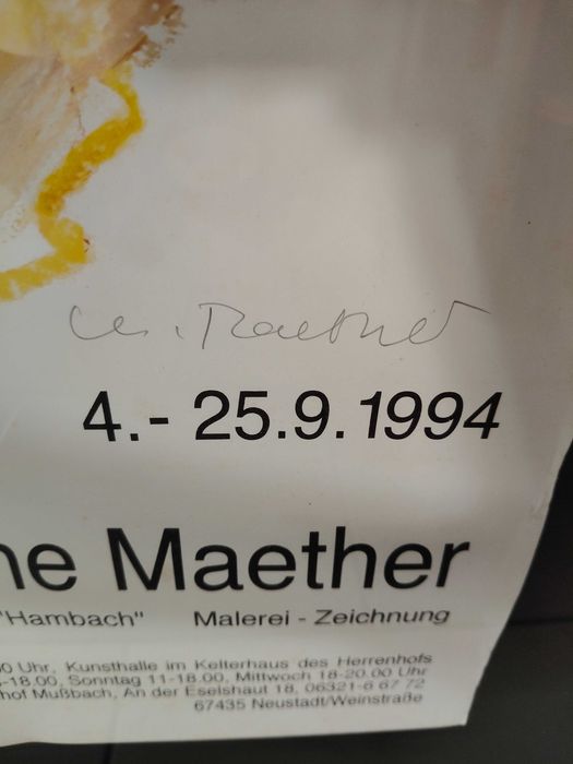 Plakat, litografia Christiane Maether Poster 1994