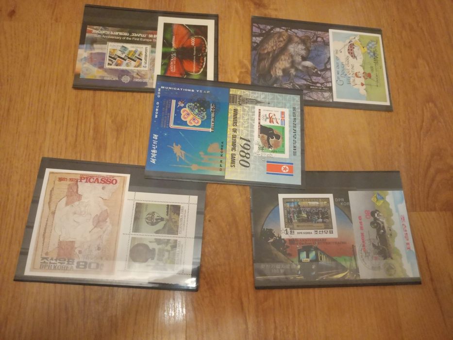 5 Pocztowe błoki 34 szt