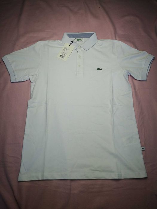 Koszulka Polo męska Lacoste biała premium polówki