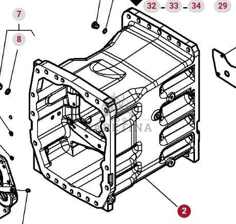 Massey Ferguson 5410 Obudowa Skrzyni Biegów CZĘŚCI 4362216M1 4362215M1 4304684M92 4304684M93