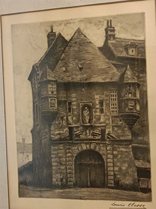 Ludwik Clesse Grafika brama Begijnhof .Antyk.
