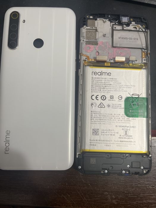 Для  Realme 5, 5i, 5s, 6i батарея нижня плата шлейфи камери 9 pro дисплей битий