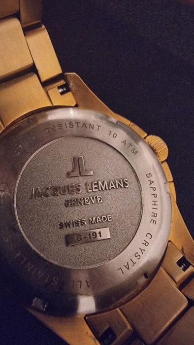 Relógio Jacques Lemans G-191 Sport Ouro 10k Cronógrafo Analógico Vidro