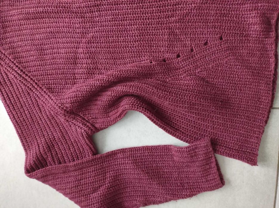 Golf oversize M bordowy