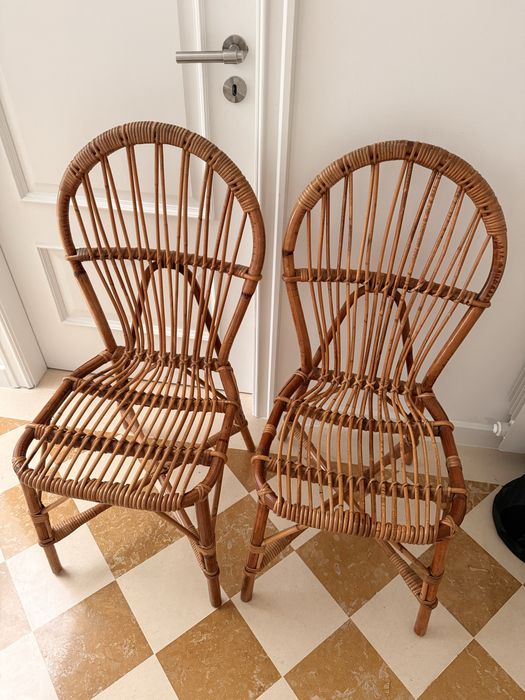 4 Cadeiras Vintage Bambu