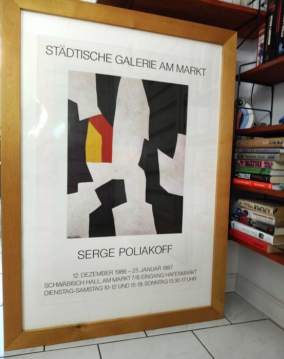 Plakat, litografia, poster, 84x60 cm, Serge Poliakoff, 1986,vintage