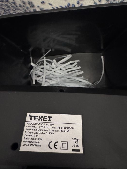 Шредер Texet A4 Strip Cut