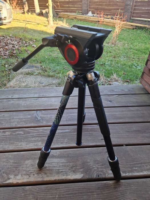 Zestaw statyw Manfrotto MII Element + głowica Manfrotto olejowa MVH500AH (+ głowica kulowa fotograficzna)