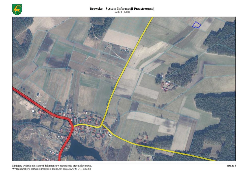 Działka letniskowa 1014 m² - Kamiennik - 1km od jeziora - Widok 3