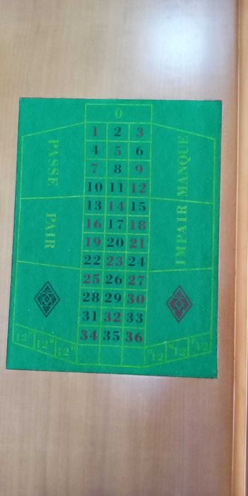 Mesa de Jogo Cerejeira, Xadrez, Damas, Roleta, Cartas